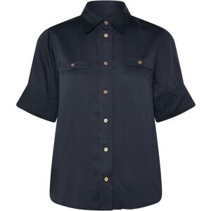 Gant Reg Fluid Ss Shirt Blouse 36 EVENING BLUE 36 Gant Reg Fluid Ss Shirt Blouse 36 EVENING BLUE 36