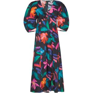Gant Floral Print Volume Sleeve Dress 34 EBONY BLACK 34 Gant Floral Print Volume Sleeve Dress 34 EBONY BLACK 34