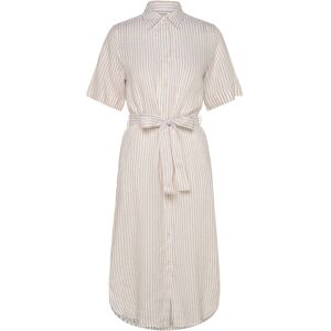 Gant Reg Linen Striped Shirt Dress 40 DRY SAND 40 Gant Reg Linen Striped Shirt Dress 40 DRY SAND 40