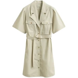 Gant Utility Belted Ss Dress 36 FADED BEIGE 36 Gant Utility Belted Ss Dress 36 FADED BEIGE 36
