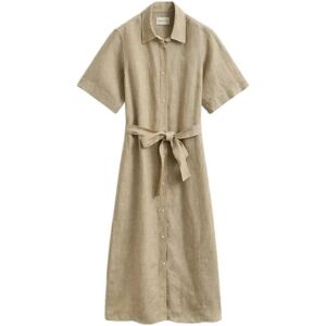 Gant Linen Ss Shirt Dress 44 OAT BEIGE 44 Gant Linen Ss Shirt Dress 44 OAT BEIGE 44