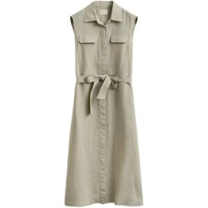 Gant Linen Sleeveless Dress 38 COUNTRY BEIGE 38 Gant Linen Sleeveless Dress 38 COUNTRY BEIGE 38