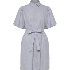 Gant Seersucker Puff Sleeve Dress 44 EVENING BLUE 44 Gant Seersucker Puff Sleeve Dress 44 EVENING BLUE 44