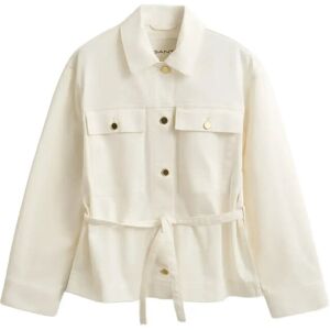 Gant Denim Jacket With Tie Detail L EGGSHELL L Gant Denim Jacket With Tie Detail L EGGSHELL L