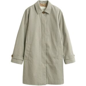 Gant Checked Cotton Blend Car Coat XS OAT BEIGE XS Gant Checked Cotton Blend Car Coat XS OAT BEIGE XS