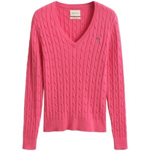 Gant Stretch Cotton Cable V-Neck M BRIGHT FUSCHIA M Gant Stretch Cotton Cable V-Neck M BRIGHT FUSCHIA M