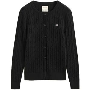Gant Stretch Cable Knit Cardigan S BLACK S Gant Stretch Cable Knit Cardigan S BLACK S
