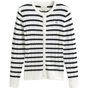 Gant Stretch Cotton Cable Stripe Cardi M EGGSHELL M Gant Stretch Cotton Cable Stripe Cardi M EGGSHELL M