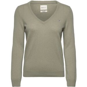Gant Extrafine Lambswool Blend V-Neck S FADED SAGE S Gant Extrafine Lambswool Blend V-Neck S FADED SAGE S