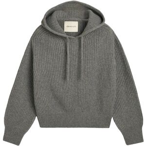 Gant Rib Knitted Hoodie XL/XXL GREY MELANGE XL/XXL Gant Rib Knitted Hoodie XL/XXL GREY MELANGE XL/XXL