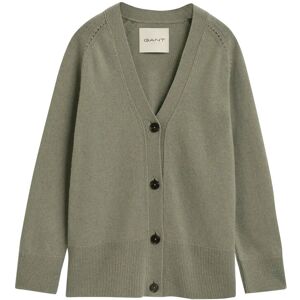 Gant Detail Knit Cardigan XS FADED SAGE XS Gant Detail Knit Cardigan XS FADED SAGE XS