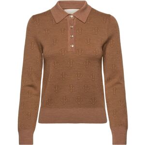Gant Monogram Knit Polo XS WHISKEY BROWN XS Gant Monogram Knit Polo XS WHISKEY BROWN XS