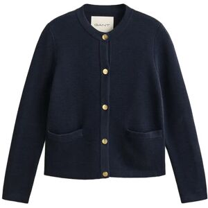 Gant Cotton Knit Jacket S EVENING BLUE S Gant Cotton Knit Jacket S EVENING BLUE S