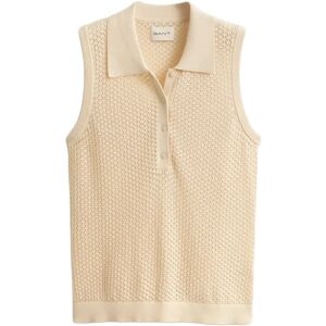 Gant Lace Knit Sleeveless Rugger M CREAMED WHITE M Gant Lace Knit Sleeveless Rugger M CREAMED WHITE M