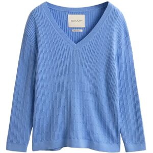 Gant Cable Knit V-Neck M HYDRANGEA BLUE M Gant Cable Knit V-Neck M HYDRANGEA BLUE M