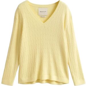 Gant Cable Knit V-Neck XL/XXL VANILLA YELLOW XL/XXL Gant Cable Knit V-Neck XL/XXL VANILLA YELLOW XL/XXL