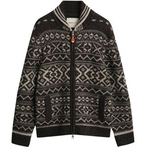 Gant Jacquard Cardigan XL BROWN MELANGE XL Gant Jacquard Cardigan XL BROWN MELANGE XL