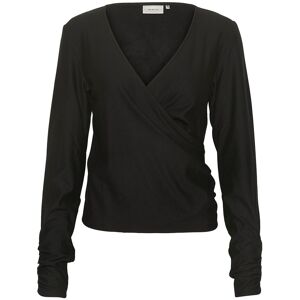Gestuz Rifagz Wrap Top S BLACK S Gestuz Rifagz Wrap Top S BLACK S