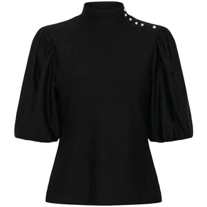 Gestuz Gzrifa Button Balloon Top XS BLACK XS Gestuz Gzrifa Button Balloon Top XS BLACK XS