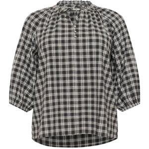 Kaffe Curve Kcelina Blouse 46 BLACK/GREY CHECK 46 Kaffe Curve Kcelina Blouse 46 BLACK/GREY CHECK 46