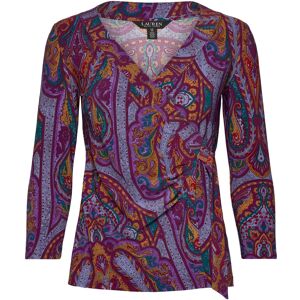 Lauren Ralph Lauren Paisley Stretch Jersey Top XS FUCHSIA MULTI XS Lauren Ralph Lauren Paisley Stretch Jersey Top XS FUCHSIA MULTI XS