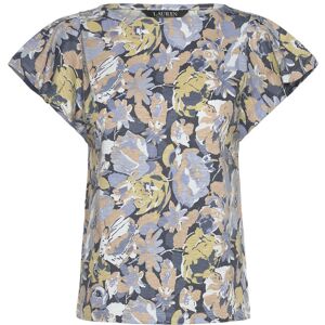Lauren Ralph Lauren Floral Slub Jersey Flutter-Sleeve Top XL BLUE MULTI XL Lauren Ralph Lauren Floral Slub Jersey Flutter-Sleeve Top XL BLUE MULTI XL