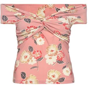 Lauren Ralph Lauren Floral Twist-Front Off-The-Shoulder Top XS PINK MULTI XS Lauren Ralph Lauren Floral Twist-Front Off-The-Shoulder Top XS PINK MULTI XS