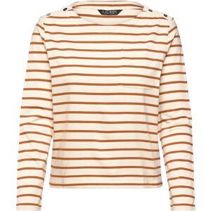 Lauren Ralph Lauren Striped Jersey Snap-Trim Boatneck Top XS MASCARPONE CREAM XS Lauren Ralph Lauren Striped Jersey Snap-Trim Boatneck Top XS MASCARPONE CREAM XS
