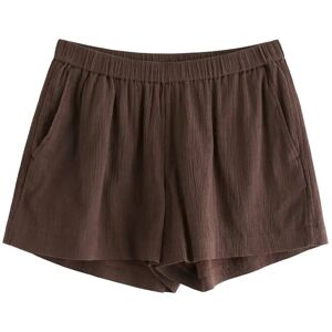 Lindex Crinkled Shorts M DARK DUSTY BROWN M Lindex Crinkled Shorts M DARK DUSTY BROWN M