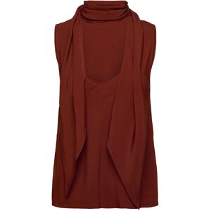 Mango Blouse With Foulard Neckline S RUST - COPPER S Mango Blouse With Foulard Neckline S RUST - COPPER S