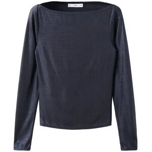 Mango Metallic Boat-Neck Top M NAVY M Mango Metallic Boat-Neck Top M NAVY M