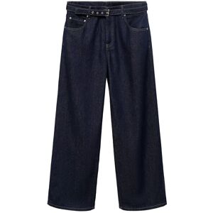 Mango Straight-Fit Belt Jeans 34 OPEN BLUE 34 Mango Straight-Fit Belt Jeans 34 OPEN BLUE 34