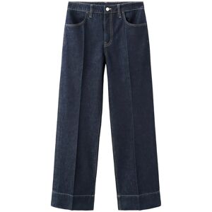 Mango Straight-Leg Jeans With Seam Stitching 36 OPEN BLUE 36 Mango Straight-Leg Jeans With Seam Stitching 36 OPEN BLUE 36