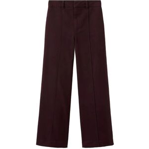 Mango High-Waisted Wide Leg Jeans With Stitching 42 DARK RED 42 Mango High-Waisted Wide Leg Jeans With Stitching 42 DARK RED 42