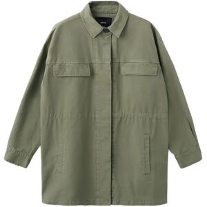Mango Oversized Denim Parka XS BEIGE - KHAKI XS Mango Oversized Denim Parka XS BEIGE - KHAKI XS