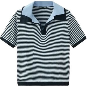 Mango Knitted Jumper With Combined Collar S NAVY S Mango Knitted Jumper With Combined Collar S NAVY S