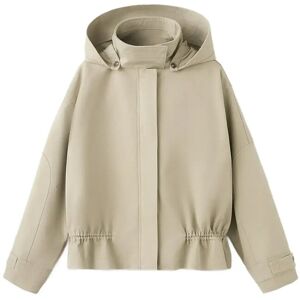 Mango Oversized High-Neck Parka S BEIGE - KHAKI S Mango Oversized High-Neck Parka S BEIGE - KHAKI S