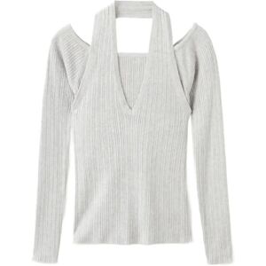 Mango Long-Sleeved Halter-Neck Top XXS LT PASTEL GREY XXS Mango Long-Sleeved Halter-Neck Top XXS LT PASTEL GREY XXS