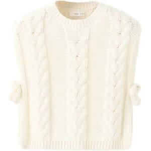 Mango Braided-Knit Gilet 12-18M NATURAL WHITE 12-18M Mango Braided-Knit Gilet 12-18M NATURAL WHITE 12-18M