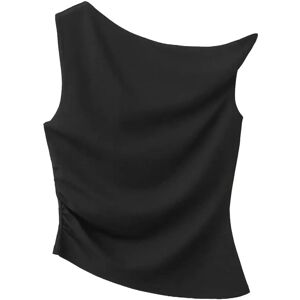 Mango Asymmetrical Fitted Top M BLACK M Mango Asymmetrical Fitted Top M BLACK M