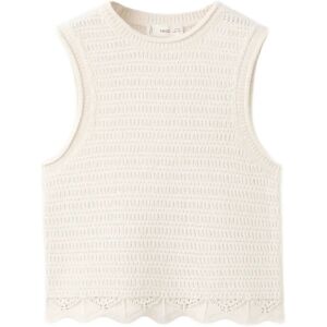 Mango Embroidered Knitted Top 7-8 LIGHT BEIGE 7-8 Mango Embroidered Knitted Top 7-8 LIGHT BEIGE 7-8