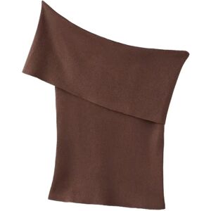 Mango Strapless Knitted Top M DARK BROWN M Mango Strapless Knitted Top M DARK BROWN M