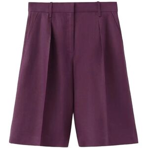 Mango Straight Linen Bermuda Shorts 42 MEDIUM PURPLE 42 Mango Straight Linen Bermuda Shorts 42 MEDIUM PURPLE 42