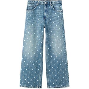 Mango Polka Dot Straight-Leg Jeans 38 OPEN BLUE 38 Mango Polka Dot Straight-Leg Jeans 38 OPEN BLUE 38