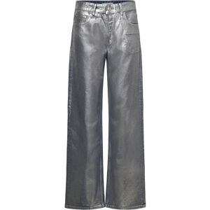 Mango Straight Foil Jeans 36 SILVER 36 Mango Straight Foil Jeans 36 SILVER 36