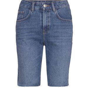 Mango Denim Bermuda Shorts With Frayed Hem 34 OPEN BLUE 34 Mango Denim Bermuda Shorts With Frayed Hem 34 OPEN BLUE 34