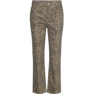 Mango Leopard-Print Straight Jeans 36 BROWN 36 Mango Leopard-Print Straight Jeans 36 BROWN 36
