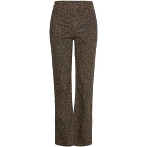 Mango Leopard-Print Straight Jeans 34 DARK BROWN 34 Mango Leopard-Print Straight Jeans 34 DARK BROWN 34