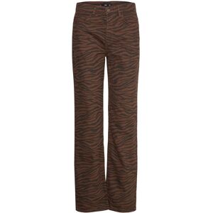 Mango Zebra-Print Straight-Fit Jeans 36 DARK BROWN 36 Mango Zebra-Print Straight-Fit Jeans 36 DARK BROWN 36
