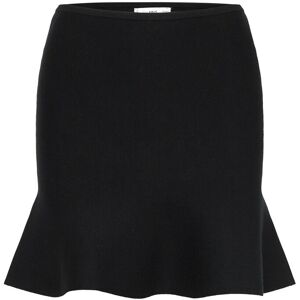 Mango Fine-Knit Peplum Top M BLACK M Mango Fine-Knit Peplum Top M BLACK M